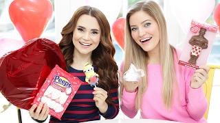 TRYING FUN VALENTINES CANDY w/ iJustine!