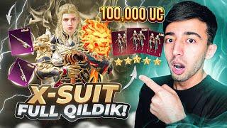 100,000 UC YANGI KOSTYUM-X FULL QILDIM  PUBG MOBILE!!!