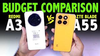 ZTE Blade A55 Vs Redmi A3 ️Budget Comparison Full | Speed Test & Camera Test ‼️