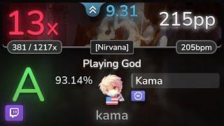  9.3⭐ Kama | Polyphia - Playing God [Nirvana] +DT 93.14% | 215pp 13 - osu!