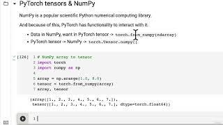 28  PyTorch Tensors and NumPy