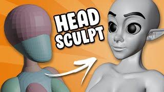 Head Sculpt - Blender Character Sculpt Tutorial part 3