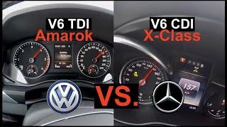 V6 Pick-up Diesel Battle | Volkswagen Amarok V6 TDI vs. Mercedes X-Class 350 d | 0 - 180 km/h