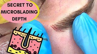 How Deep to Microblade {3 Steps to PERFECT Microblading DEPTH} Part I