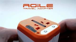 Agile: World’s First 2 AC Outlet 45W Travel Adapter