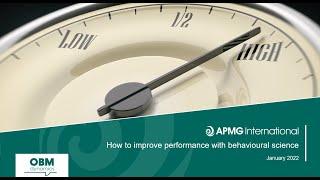 How to improve performance with behavioural science