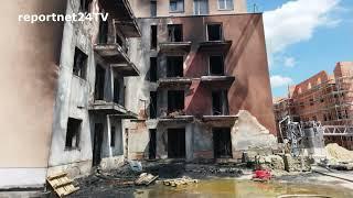 Brand mit starker Rauchentwicklung im Stadtgebiet Nauen, Gebäude zerstört