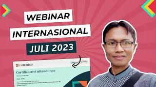 JADWAL WEBINAR GRATIS BERSERTIFIKAT (JULI 2023)