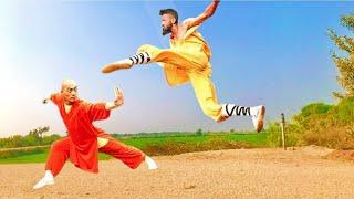 Shaolin Kung Fu Like Jackie Chan movie Training Whirlwind Kick | Ahmed Ali Nizamani