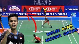 Gerak REFLEKS Anthony Ginting bikin lawan jadi bengong | Best Defense and Dives Ginting