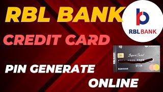 RBL Bank Credit Card Pin Generation / RBL Credit Card Pin Online / How To Activate RBL Credit Card