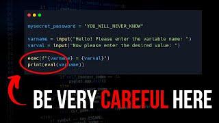 Be Careful When Using exec() or eval() in Python