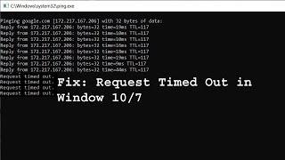 Request Timed Out how to Fix Windows 10/8/7