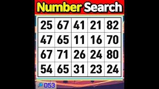 NumberSearch.Challenge for Quiz Geniuses Only! 【Memory | Concentration | Quiz Olympics】053