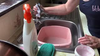 ASMR Cleaning my sink | Scrubbing | Wiping | Spraying | Water Sounds
