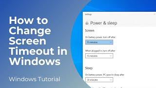 How to Change Screen Timeout in Windows 10 (Easy)