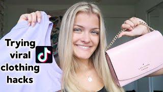 Trying viral TikTok clothing and accessory hacks