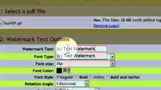 Watermark PDF files Online