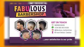 How to design a barbershop flyer | CorelDraw X7 Tutorial