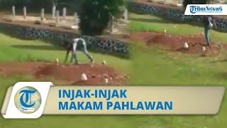 Viral Video Seorang Remaja Laki-laki Injak-injak Makam Pahlawan, Polisi Tangkap Pelakunya