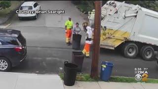 Brighton Heights Mom Dumps Her Own Trash In Garbage Truck As Pittsburgh Refuse Workers Stand By