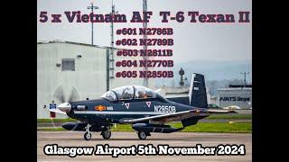 Vietnam AF T-6 Texan II delivery via Glasgoow