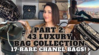 PART 2: 43 LUXURY HANDBAG COLLECTION | 17 CHANEL BAGS | VINTAGE CHANEL | RARE UNIQUE STYLES