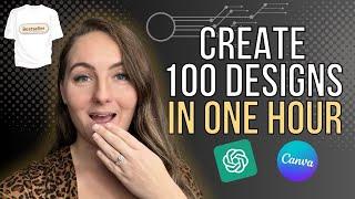 How To Create 100 T-Shirt Designs In 1 Hour For FREE With Canva + Chat GPT (For Etsy POD)