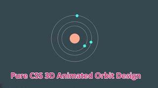 Pure CSS Animated 3D Orbit Design using html and css | practical program