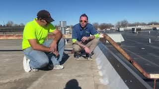 Hail Damage Roof Inspection on a Commercial Flat Roof TPO-EPDM in Ft Collins, CO Sauve Construction