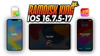 NEW RAMDISK KING 2024  UNLOCK iOS 16.7.5 - 17 || NEW PREMIUM TOOL