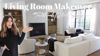 HomeGoods Shop & Decorate With Me / Traditional Modern Living Room Makeover