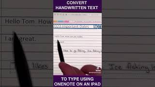 Convert Handwriting To Text in OneNote on iPad #ipad #onenote #onenotetips #digitalplanning