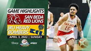 San Beda Red Lions vs JRU Heavy Bombers | Game Highlights | April 3, 2022