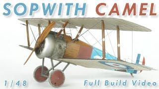Let's Build a WWI Biplane! | Eduard 1/48 Sopwith Camel F.1 (BR.1) | Full Build in 4K!