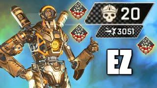 How to get a 20 Bomb with the OP GOLDEN Pathfinder Skin in Apex Legends