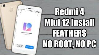 Redmi 4 Miui 12 Features Install | Redmi 4 Miui 12 Install No Root, No PC, | Redmi 4 Miui 12 Update