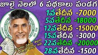 జులై నెలలో 6 పథకాలు పండగ |ap upcoming july month scheme's 2024|ap july month scheme's2024|cbn|cm cha