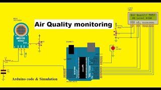 Air Quality monitoring system using MQ135 and Arduino \ MQ135 gas sensor simulation in Proteus
