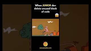 When JUNIOR developer delete unused block of code #shorts #junior #developer