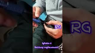 i Phone X battery replacement #rg #iphone #mobilerepair