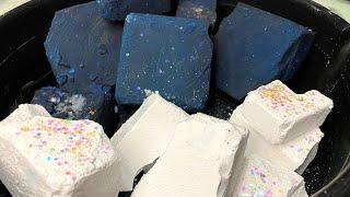 Dusty Blue Dyed Gym Chalk w/ Fresh Blocks | ASMR | ANXIETY AID | SLEEP AID