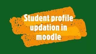 How students can update their profile in Moodle