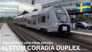 REGIONAL TRAIN IN SWEDEN WITH ALSTOM CORADIA DUPLEX - 4K Train Drivers View (Hallsberg to Stockholm)