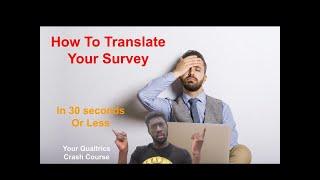 Translating your survey in Qualtrics