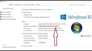 How to Fix All RAM GB Not Useable Problem in Windows 10/8/7