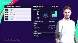 PES 21 ALL VERSIONS OF DAVID BECKHAM || ALL BECKHAMS IN PES 2021