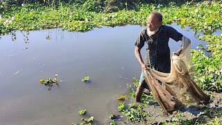 Amazing Net Fishing Video - Village Cast Net Fishing - Traditional Net Fishing Video