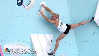 Janja Garnbret finishes FOUR TENTHS away from perfect score in bouldering semis | Paris Olympics