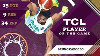 Bruno Caboclo (25 PTS) | TCL Player Of The Game | BRA vs MNE | FIBA OQT 2024 Latvia